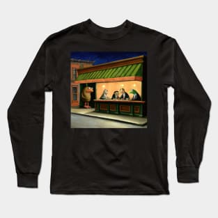 Nighthawks with Muppets Long Sleeve T-Shirt